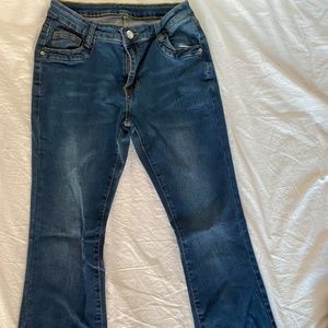 Jean taille basse flore SHEIN